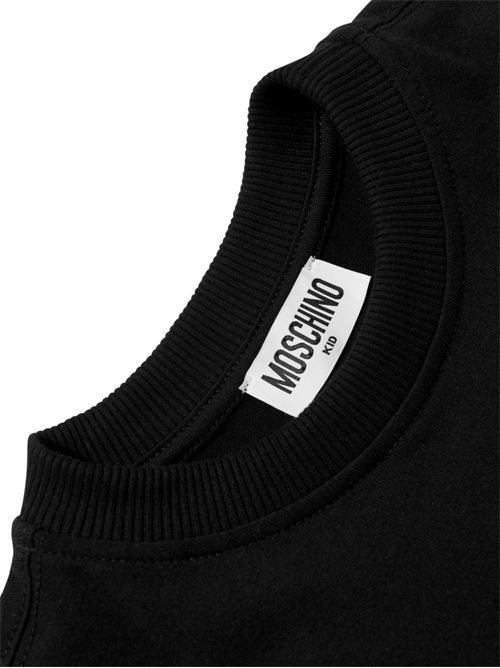 T-shirt unisex Moschino Kid Teen maxi nera MOSCHINO KID-TEEN | HUM05MLAA0160100